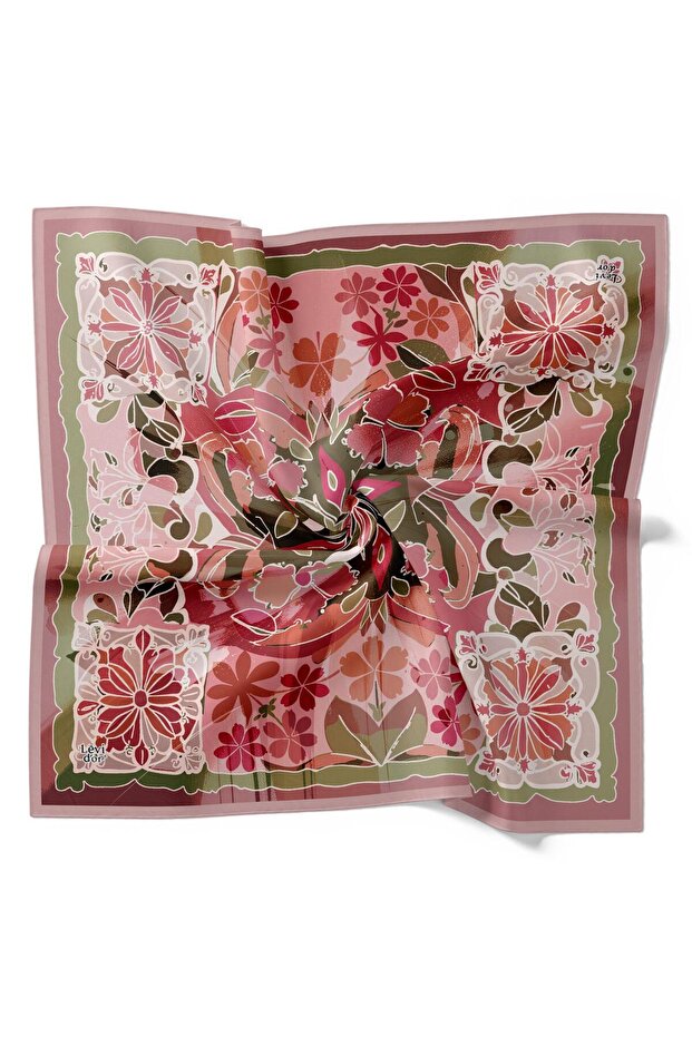 Leaf Pattern Sparkling Crystal Scarf
