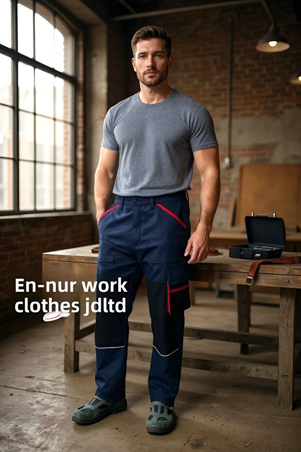 Knee Sponge Detail Lycra Work Pants