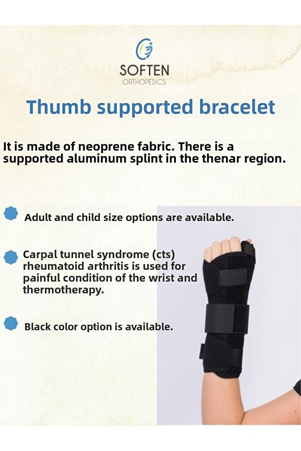 Hand Wrist Support with Thumb Support - Standard