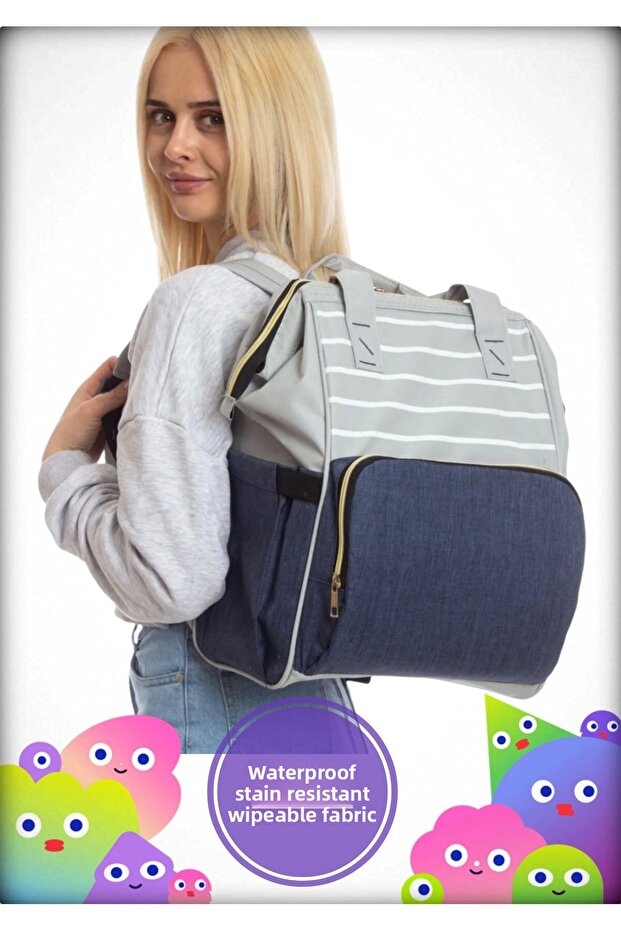 Waterproof, Stain-Proof, Erasable Fabric Classic Mother Baby Bag