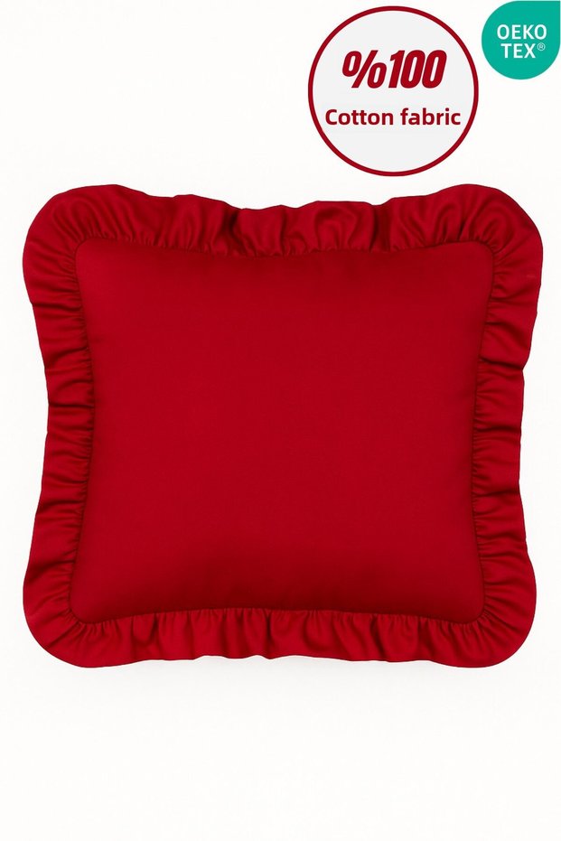 100% Cotton Ruffle Throw Pillow Cover Vintage Decorative Throw Pillow Case