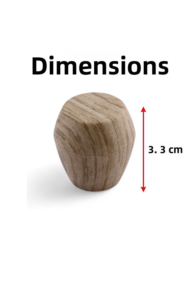 Mercury Button Light Walnut Color Furniture Kitchen Wardrobe Cabinet Drawer Handle Handle Plastic Single Screw Handle - 3