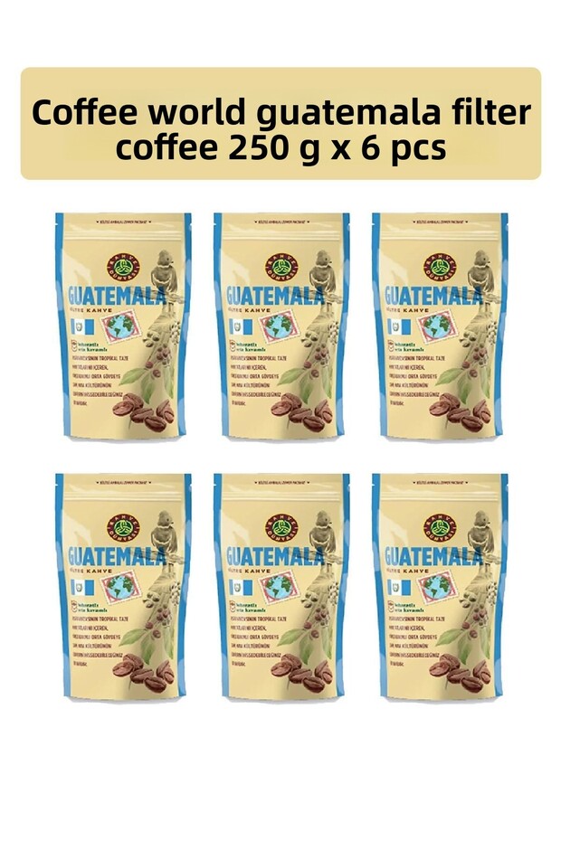 Coffee world guatemala filter coffee 250 gr x 6 pieces