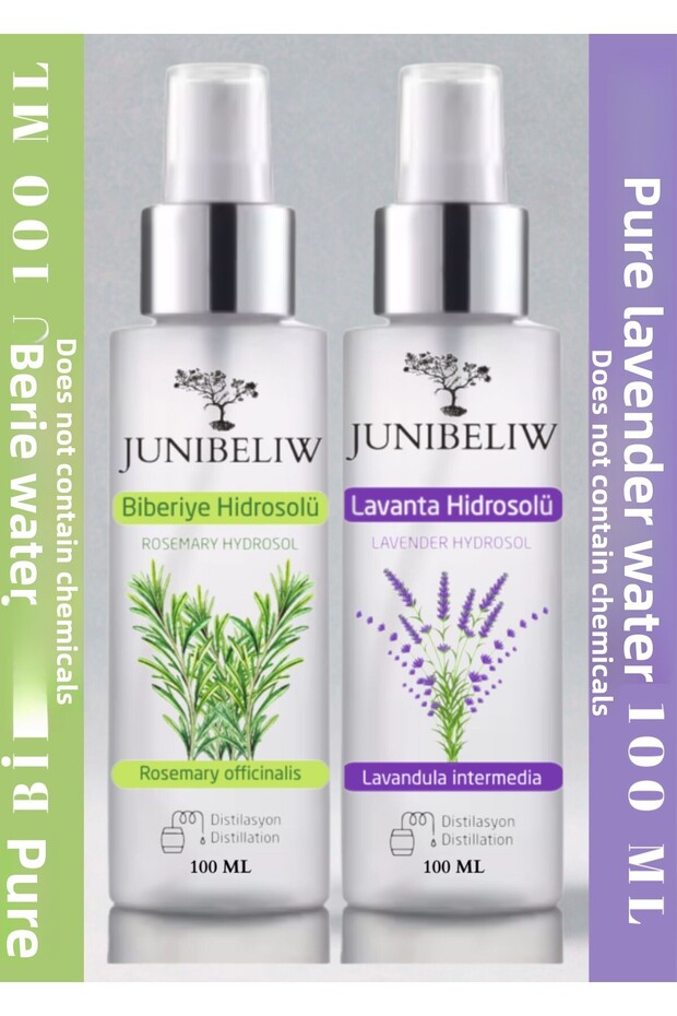 Set of 2 Rosemary Water 100ml and Lavender Water 100ml (Rosemary Lavender Water)