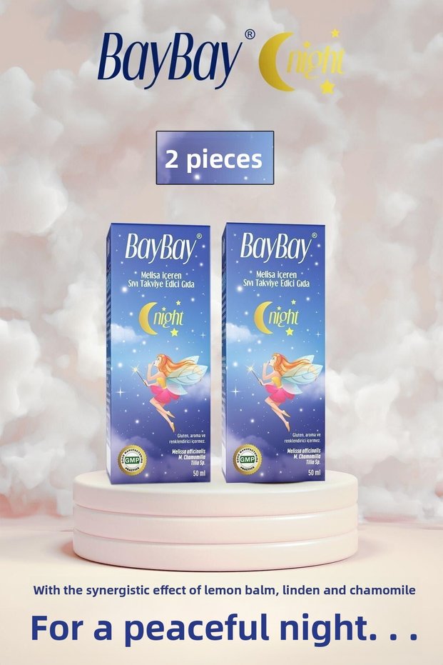 Baybay Night Herbal Drops with Melisa 50 ml 2 Pieces