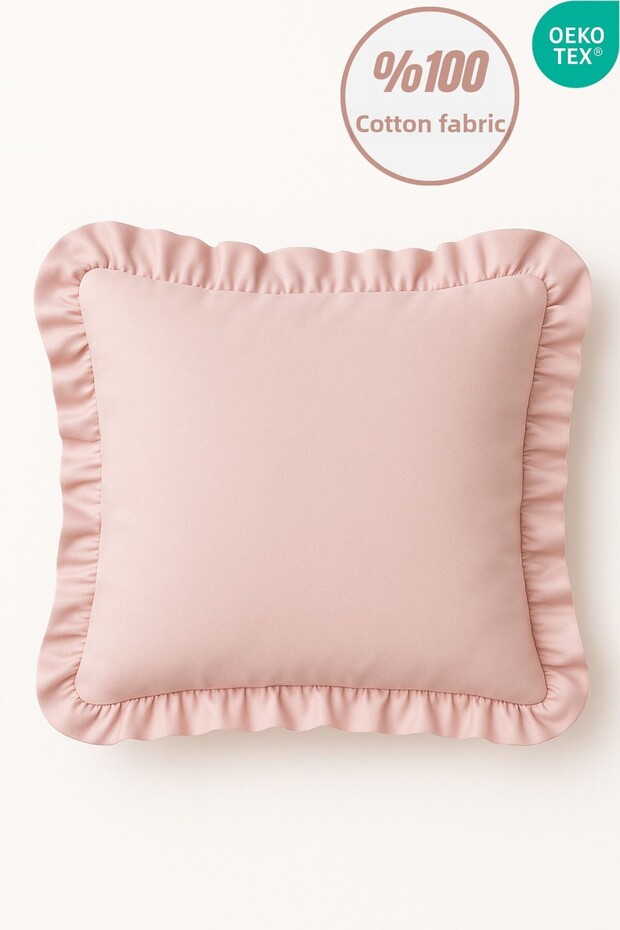100% Cotton Ruffle Throw Pillow Cover Vintage Decorative Throw Pillow Case