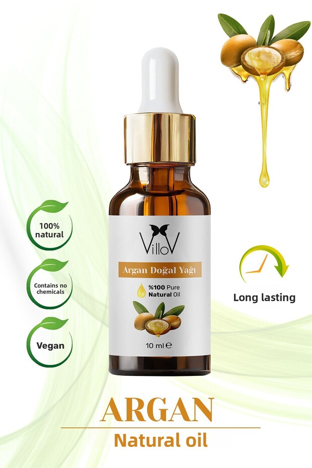 Argan Cold Pressed and Natural Herbal Argan Essential Oil 10ml