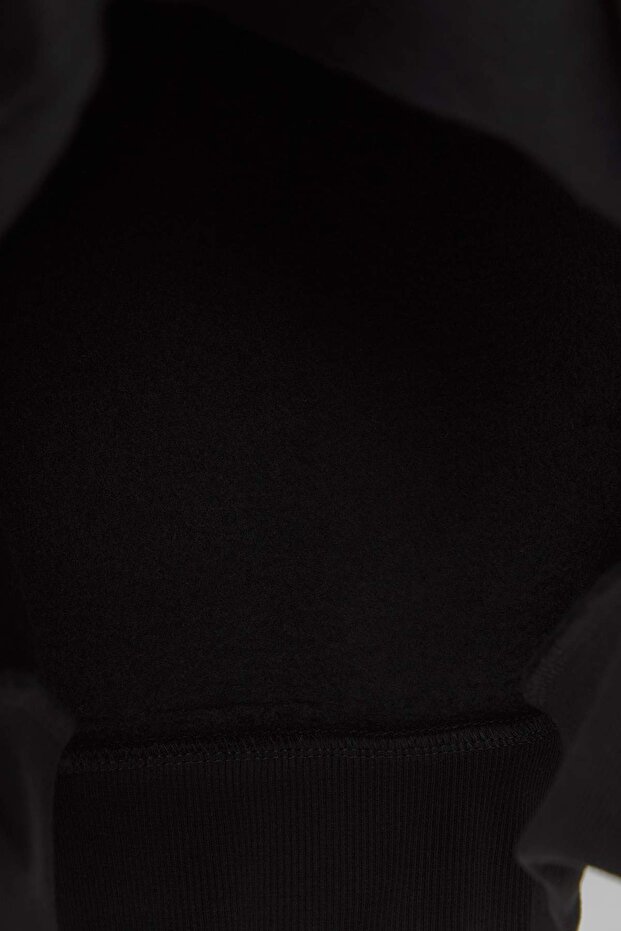 Teen Siyah Düz Regular/Normal Kalıp Örme Sweatshirt TWOAW26SW00049 - 8