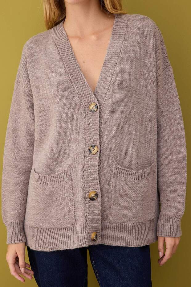 Vizon Geniş Kalıp Basic Triko Hırka TWOAW26HI00205 - 3
