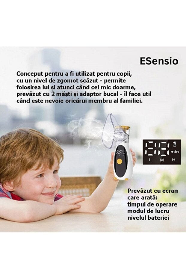 P1-360+ Mesh Nebulizer – Mesh Technology Portable, Silent, LED Display, Rechargeable, Masks Included - 2