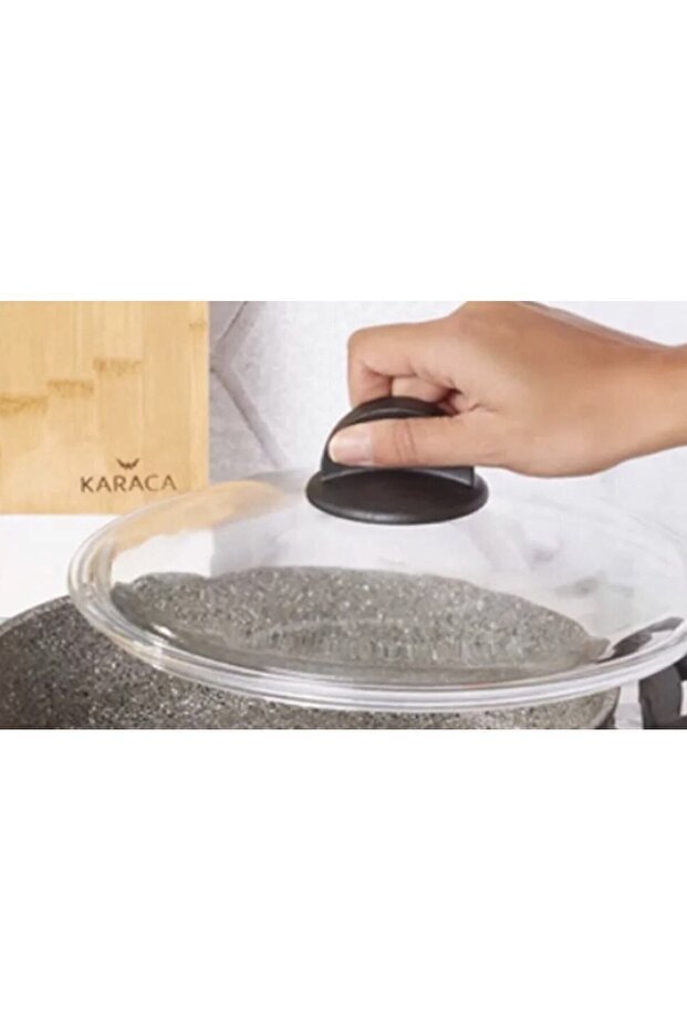 Pilav Tenceresi Için Orjinal Kulp Ve 26 Cm  Cam Kapak (dikkat Sadece Cam Ve Kulptur.) - 1