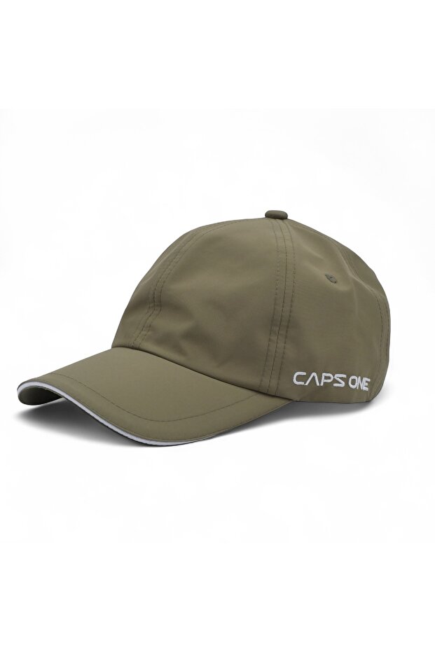 قبعة بوليستر خضراء زيتونية داكنة - 1