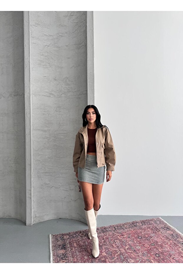 Spx Bej Deri Ceket - 2