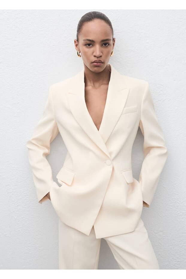 Kruvaze blazer ceket - 1