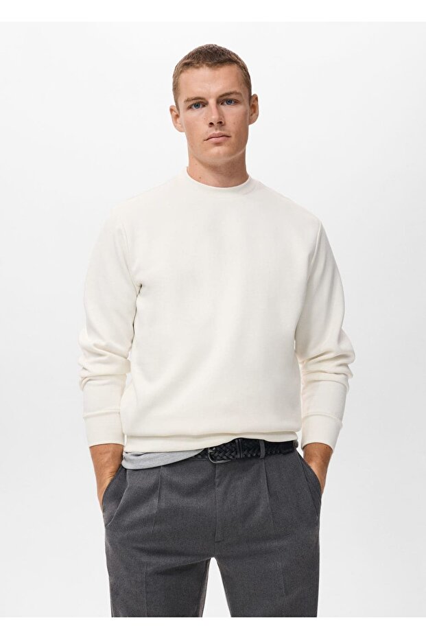 Regular kesim pamuklu sweatshirt - 1