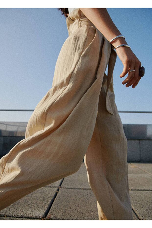 Lyocell paperbag pantolon - 6