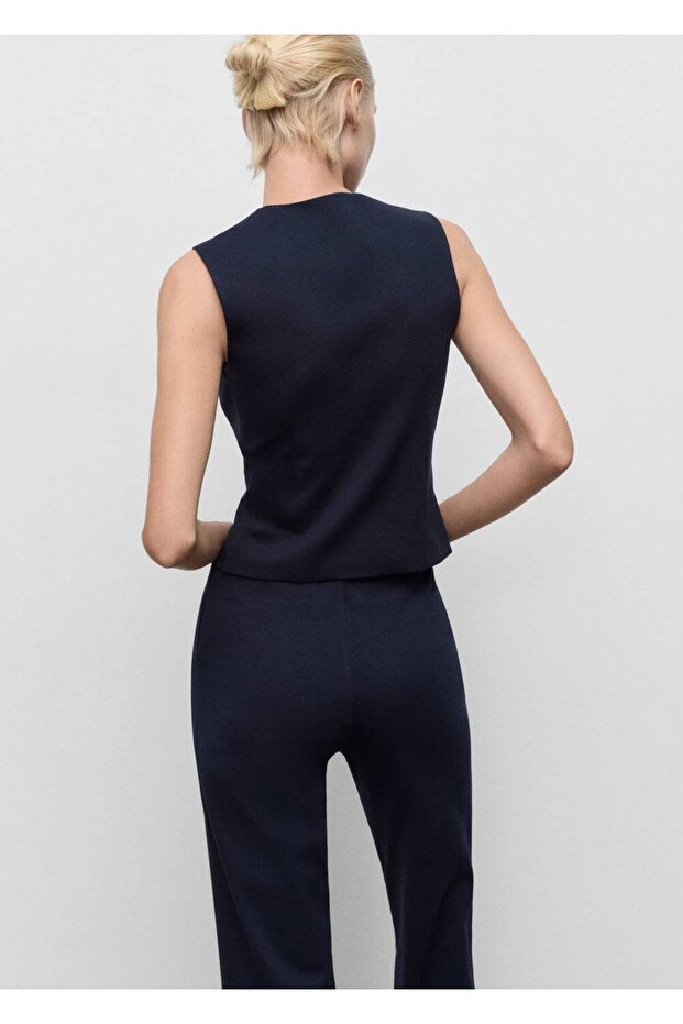 Fermuarlı dar kesim bluz - 4