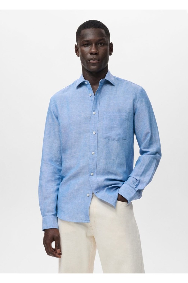 Cepli keten gömlek - 1