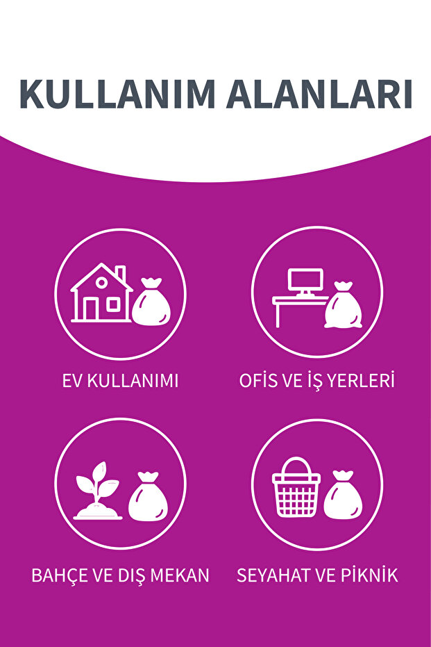 Güçlü Çöp Torbası Jumbo Boy 10'lu 80 x 110 cm İkili Set - 5