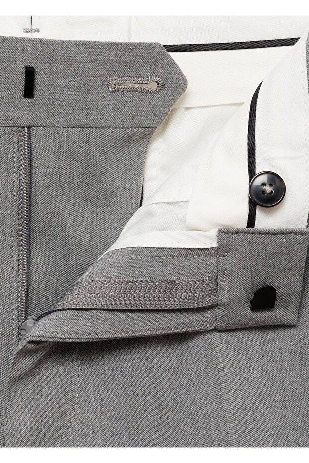 Süper slim fit streç kumaştan kumaş pantolon - 5