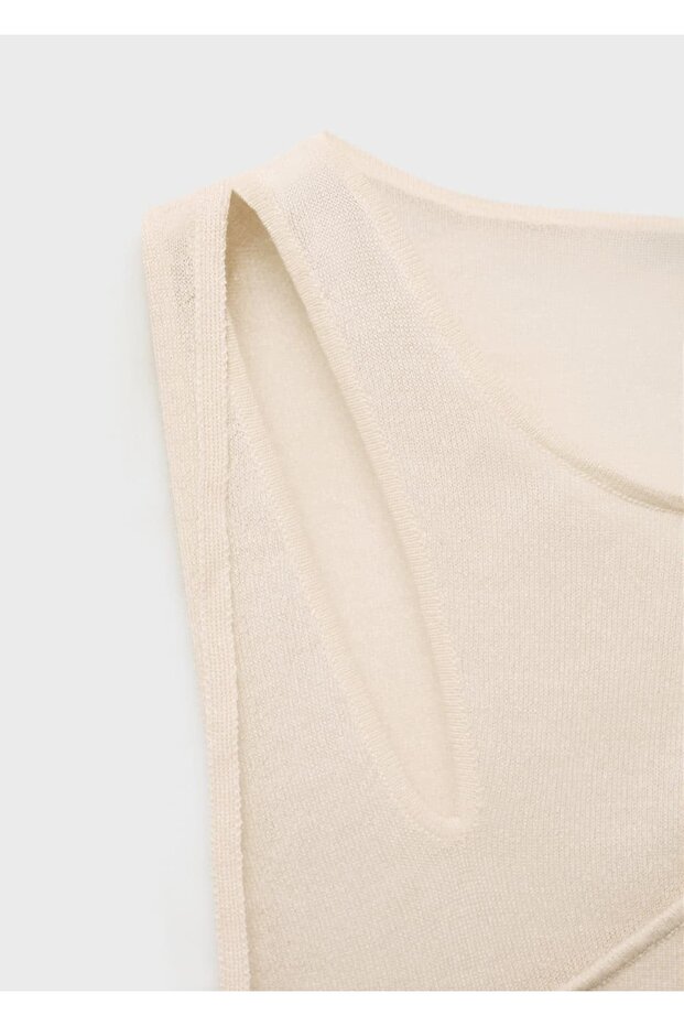 Cut out detaylı triko bluz - 8