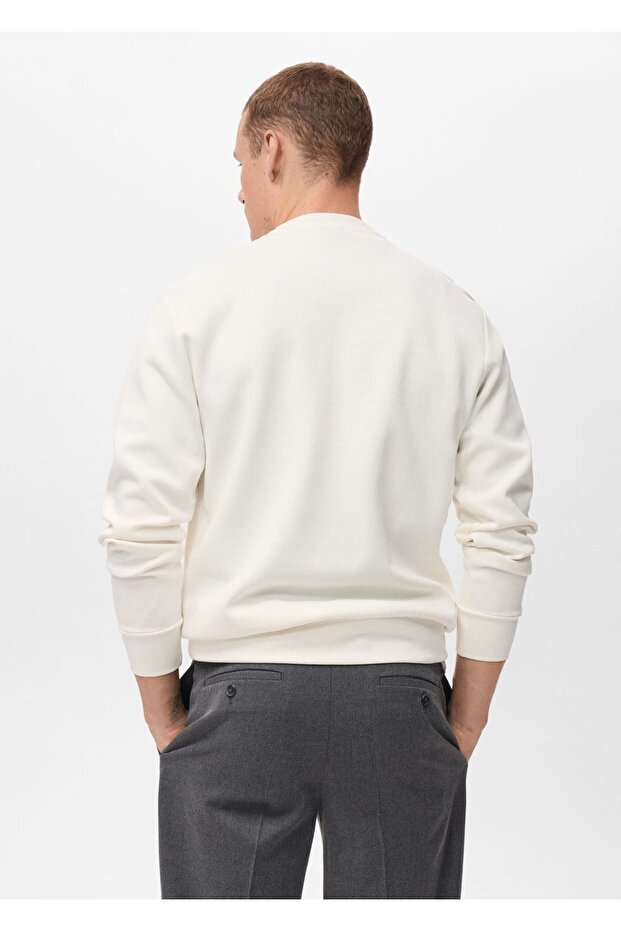 Regular kesim pamuklu sweatshirt - 4