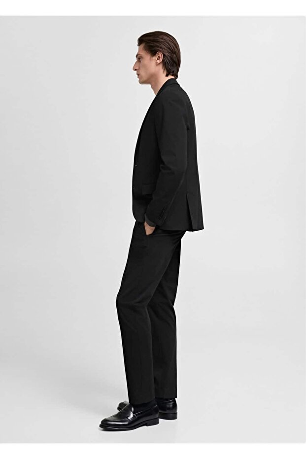 Süper slim fit streç kumaştan kumaş pantolon - 8