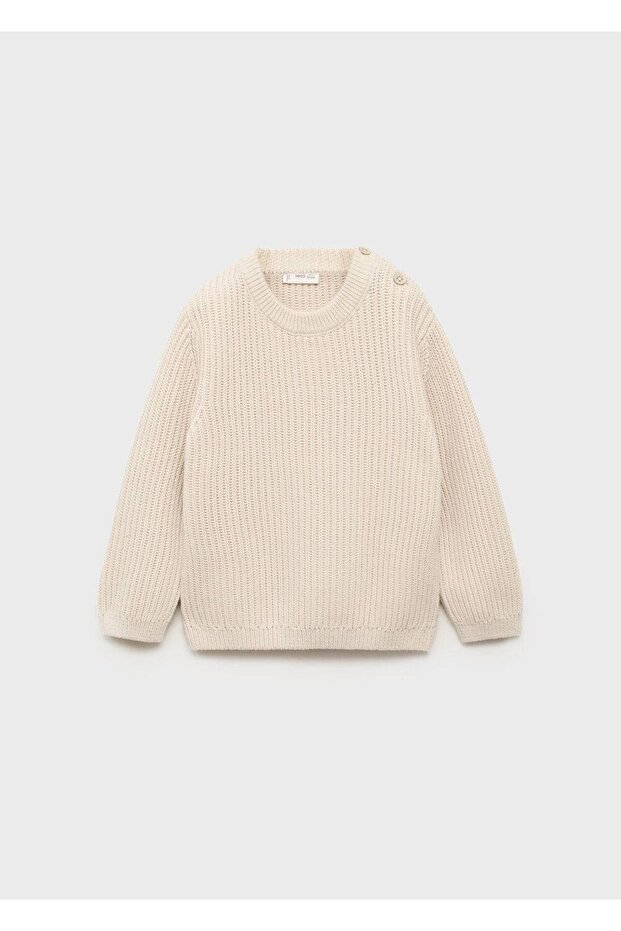 Strickpullover mit Knopfdetail - 2