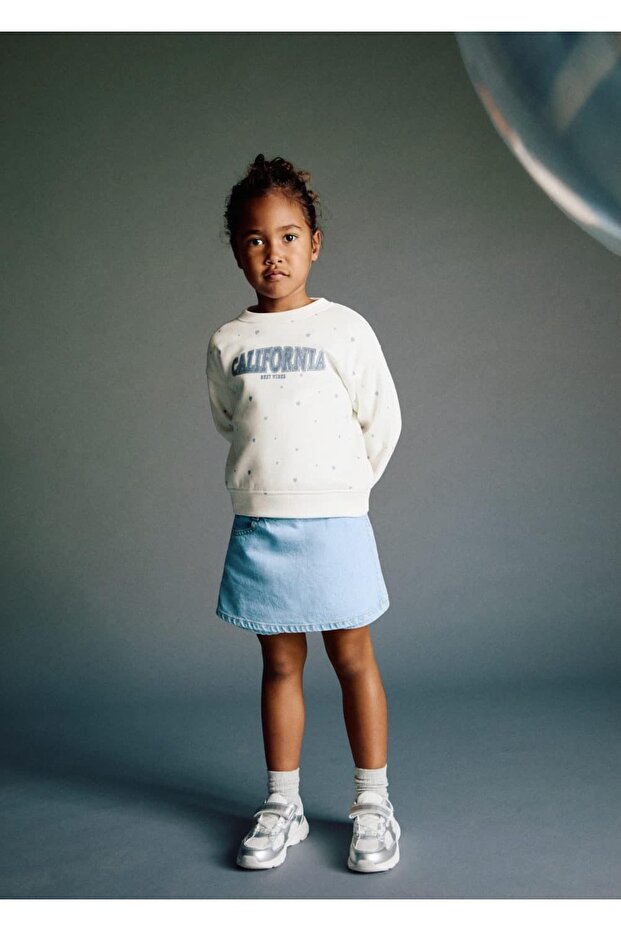 Kalp baskılı sweatshirt - 5