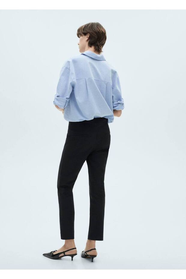 Cropped skinny pantolon - 4