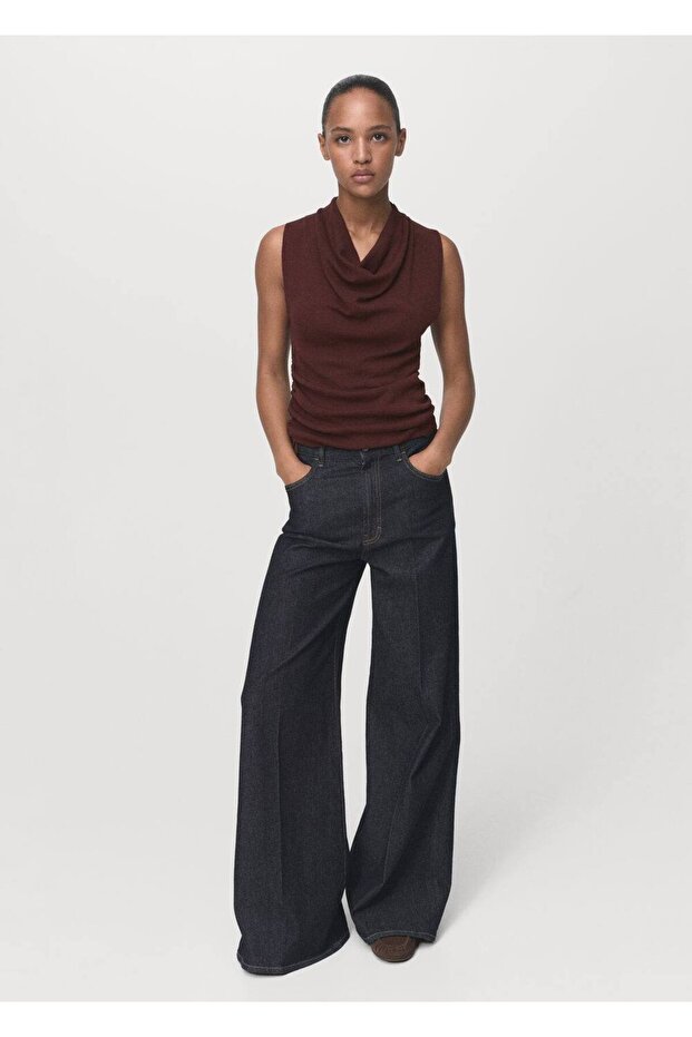 Büzgülü triko bluz - 2