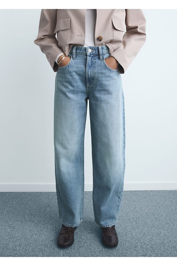 High-Waisted Barrel Jeans