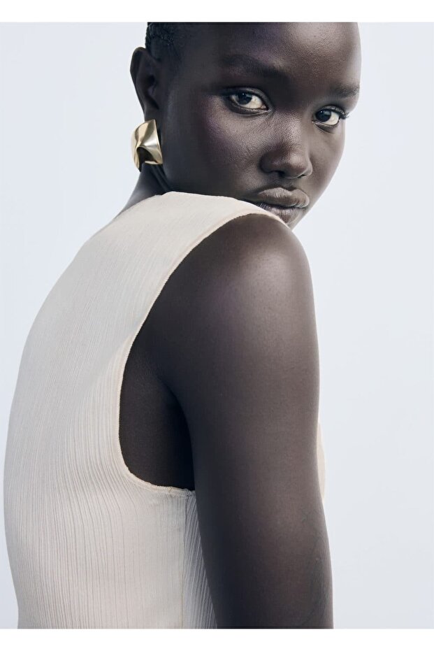 Pileli triko üst - 8