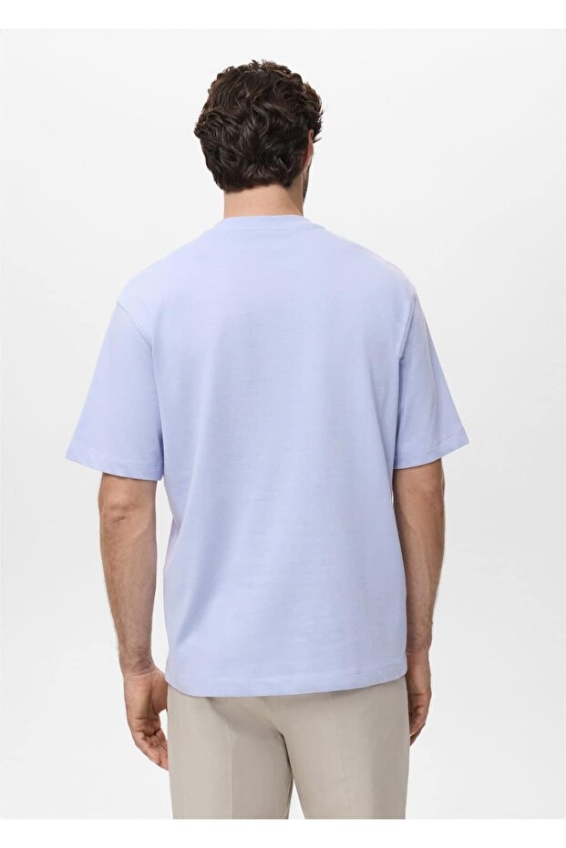 %100 pamuklu rahat kesim tişört - 4