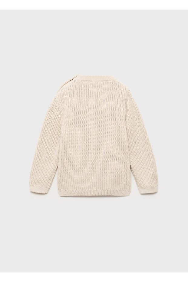 Strickpullover mit Knopfdetail - 3