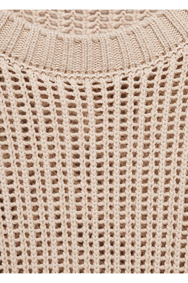 Pullover aus 100 % Baumwolle mit durchbrochenem Strickmuster - 6