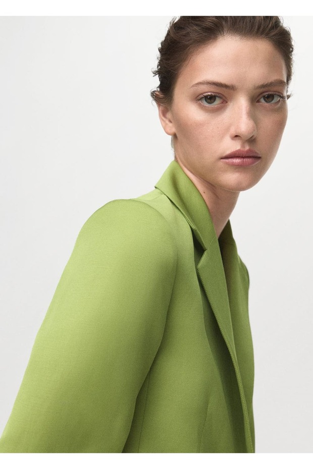 Keten karışımlı blazer ceket - 7