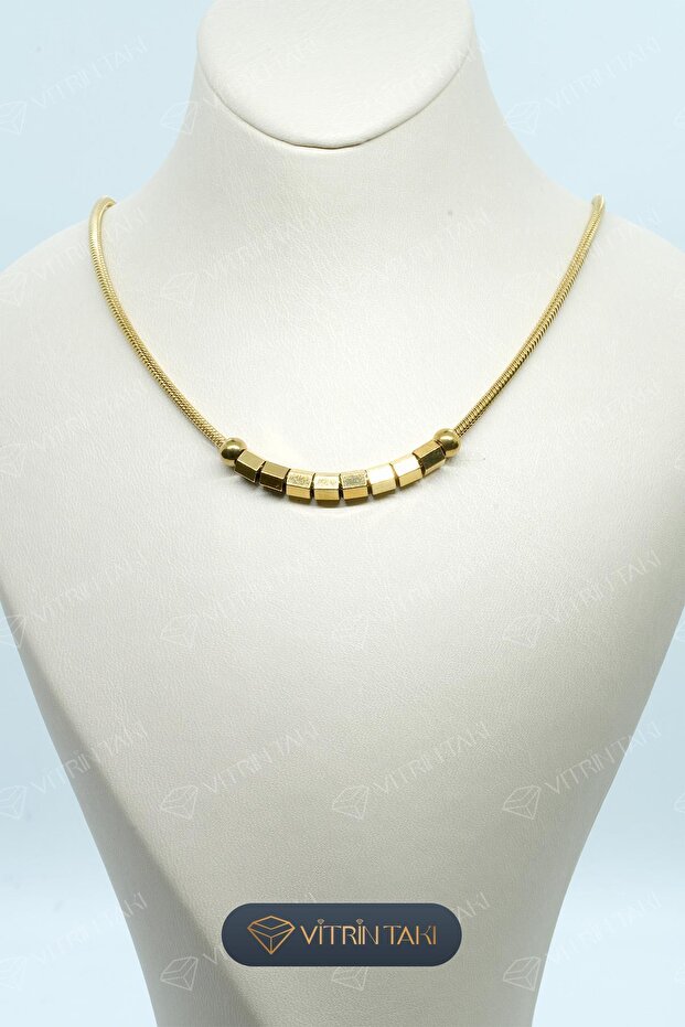 Altın Renk Kolye - 4