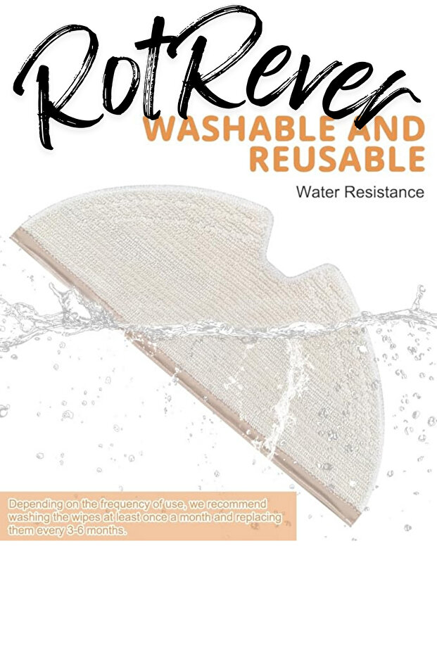 Roborock Q8 Max,Q5 Max/Q8 Max Plus-Q5 Pro Compatible 2 Mops,1 Rotrever Cleaning Cloth Set-3 Pieces - 5