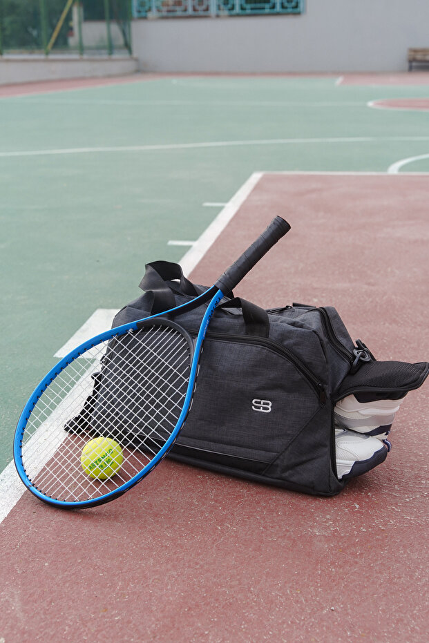 Solo Bag Ayakkabı Gözlü Orta Boy Unisex Siyah Spor Fitness Ve Seyahat Çantası
