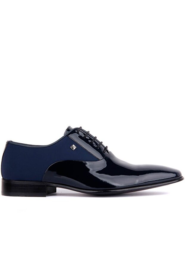 Fosco - Navy Blue Patent Leather Men's Classic Shoes 290-6025