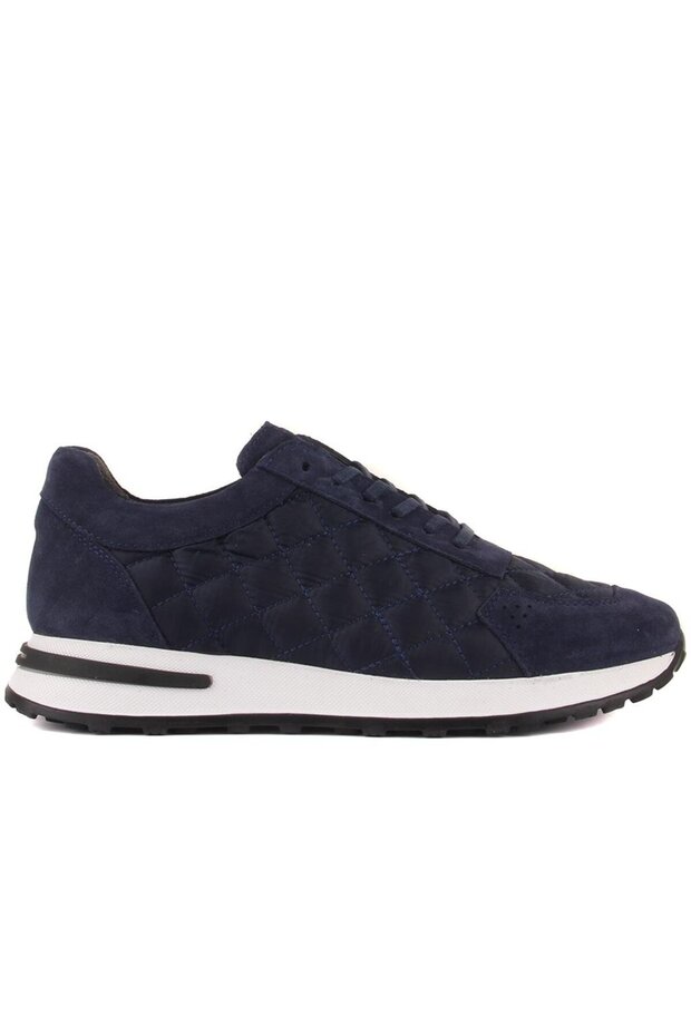- Navy Blue Suede Lace-Up Men's Casual Shoes 101-9012-H1255