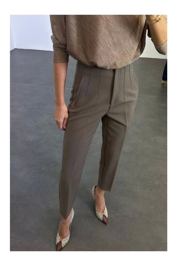 Flatolu Pantolon - Vizon - 4