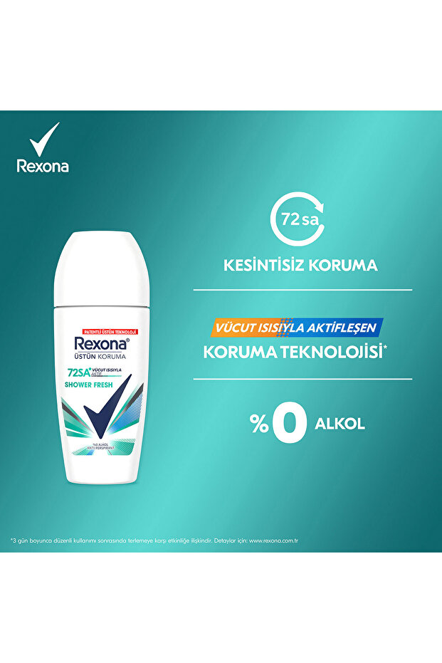 Kadın Roll On Deodorant Shower Fresh 50 ml - 2 Adet - 6