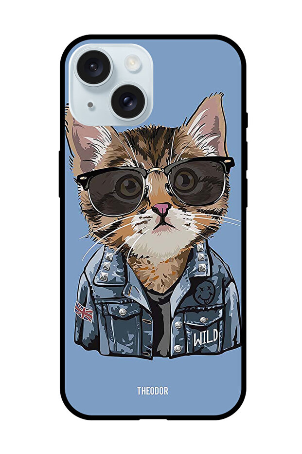 Protective Case Anti Scratch Shock Proof Bumper Cover For iPhone 15 Swag Cat