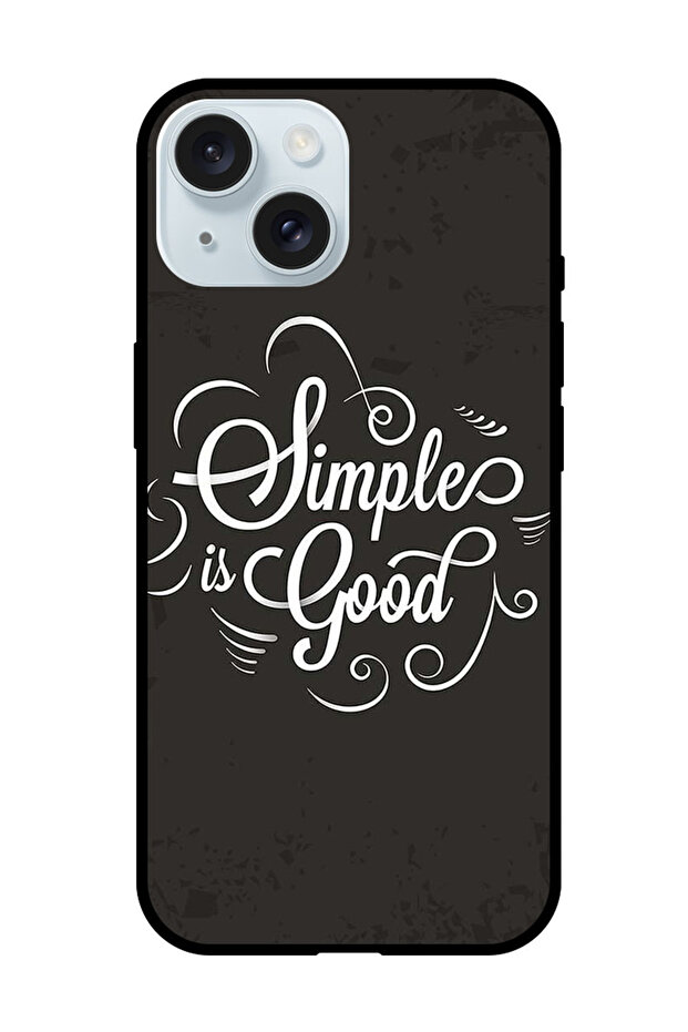 Protective Case Anti Scratch Shock Proof Bumper Cover For iPhone 15 Simple Is Good