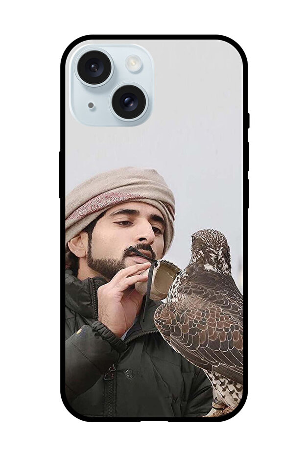 Protective Case Anti Scratch Shock Proof Bumper Cover For iPhone 15 Sheikh Hamdan Loving His Eagle