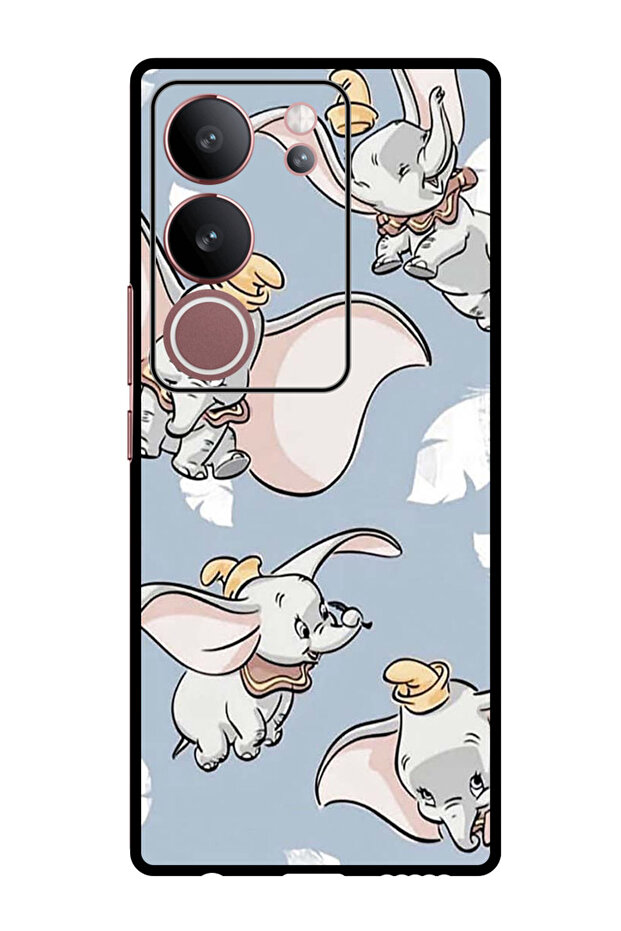 Protective Case Anti Scratch Shock Proof Bumper Cover For Vivo V29 - V29 Pro Baby Elephant Flying