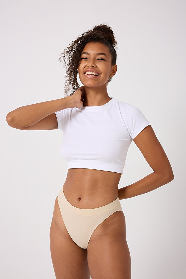 6'lı Dikişsiz Basic Kadın Slip Külot - 4