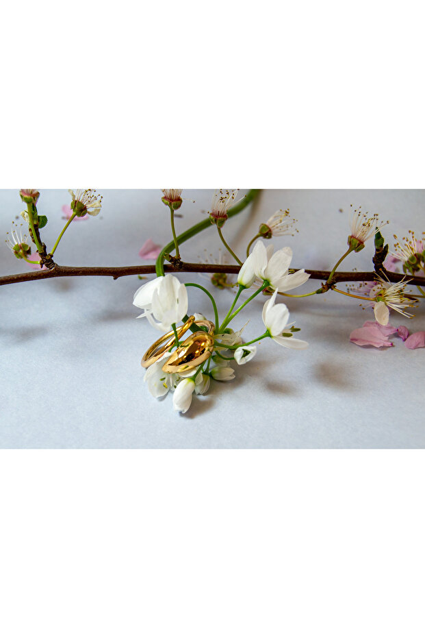 18k Gold Plated Adjustable Dangle Ring - 3